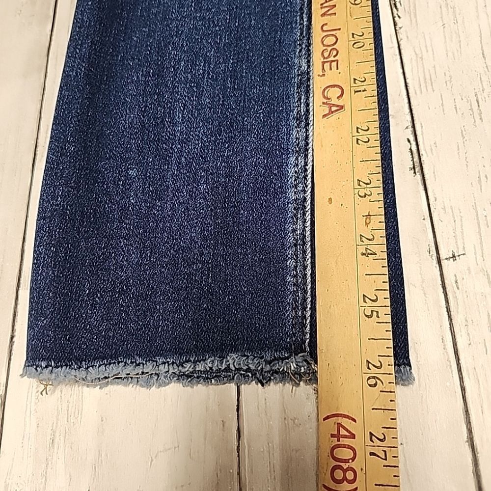 Vervet Growing High Rise Slim Straight Crop Raw Hem Women’s Size 25 - Picture 5 of 15